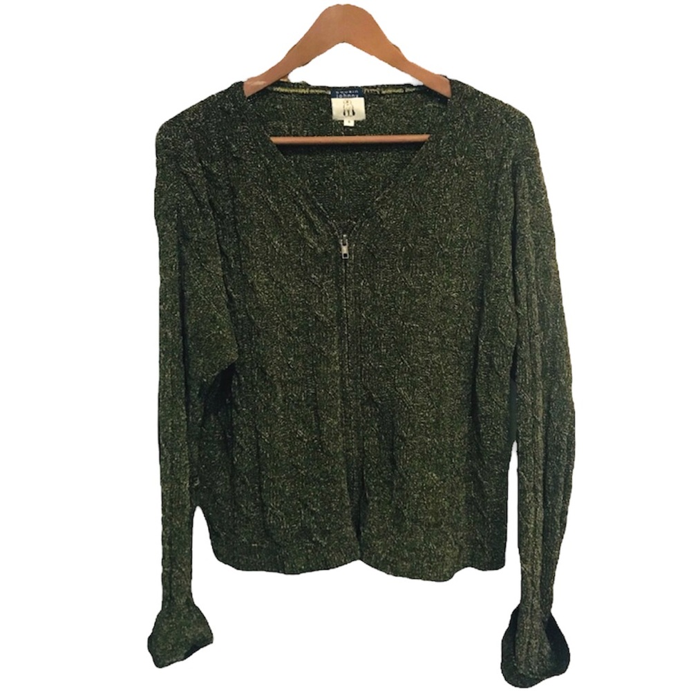 ⭐️🌟Cousin Johnny Knit Double sided Zipper Sweater S